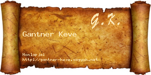 Gantner Keve névjegykártya